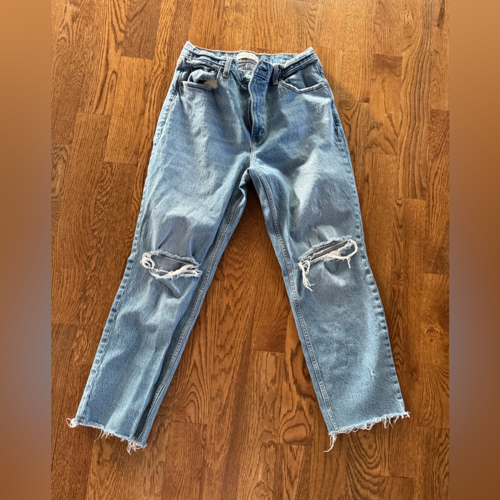 Abercrombie ultra straight 90s high rise
